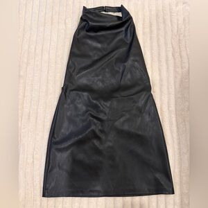 Zara Black Faux Leather Dress